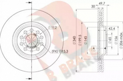 R BRAKE 78rbd26085 -  Тормозной диск